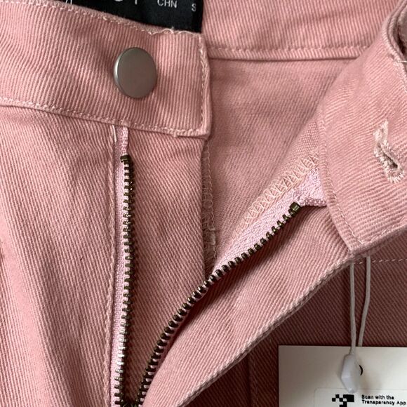 KICZOY Cropped Pants Women Small Pink Stretch Straight Leg Capri Jeans High Rise - Picture 4 of 11